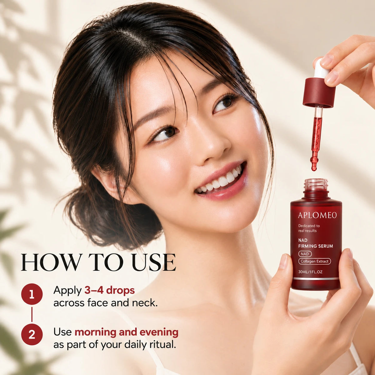 How to use Aplomeo NAD+ Firming Serum